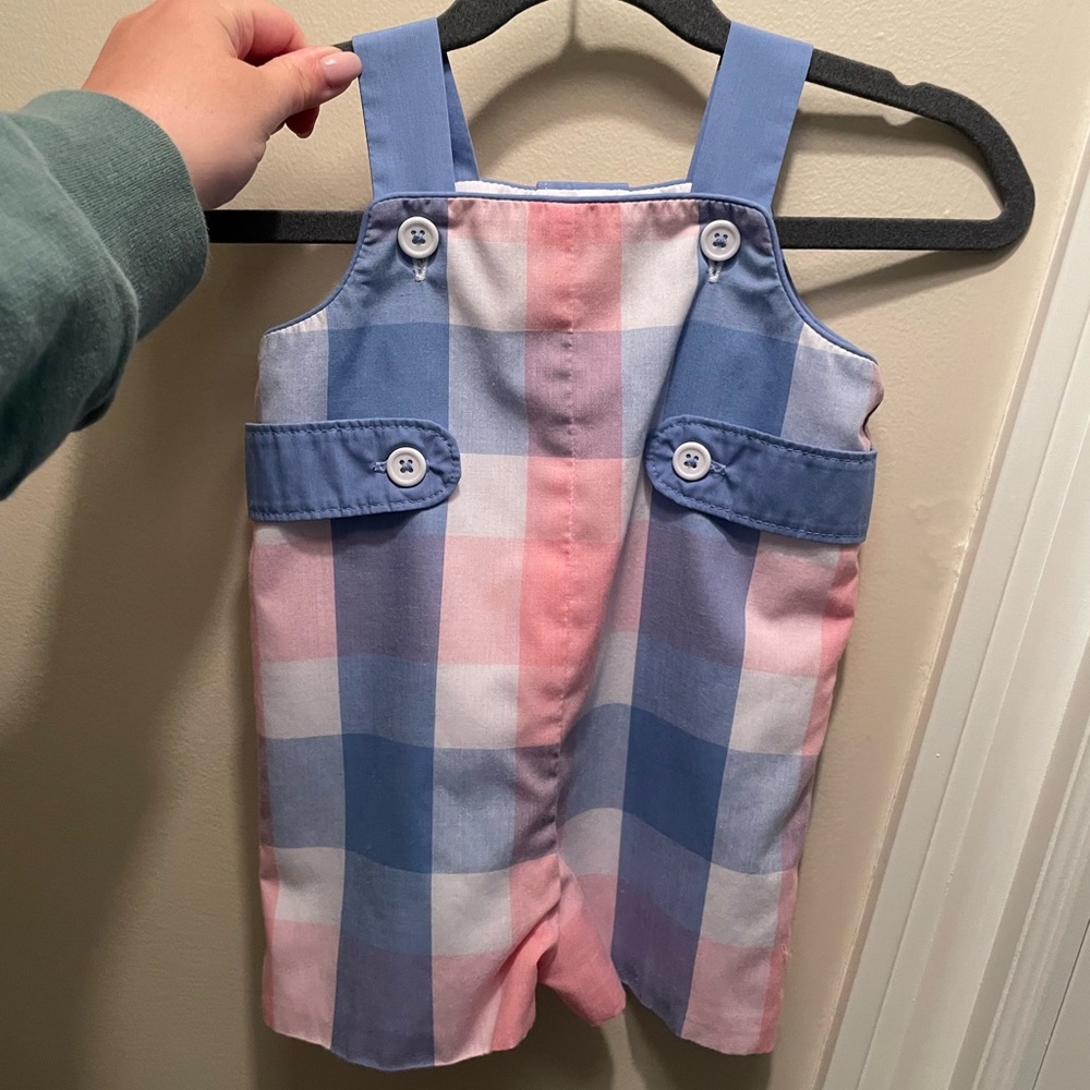 Beaufort bonnet company 0-6 months Charleston charming plaid jon jon NWOT